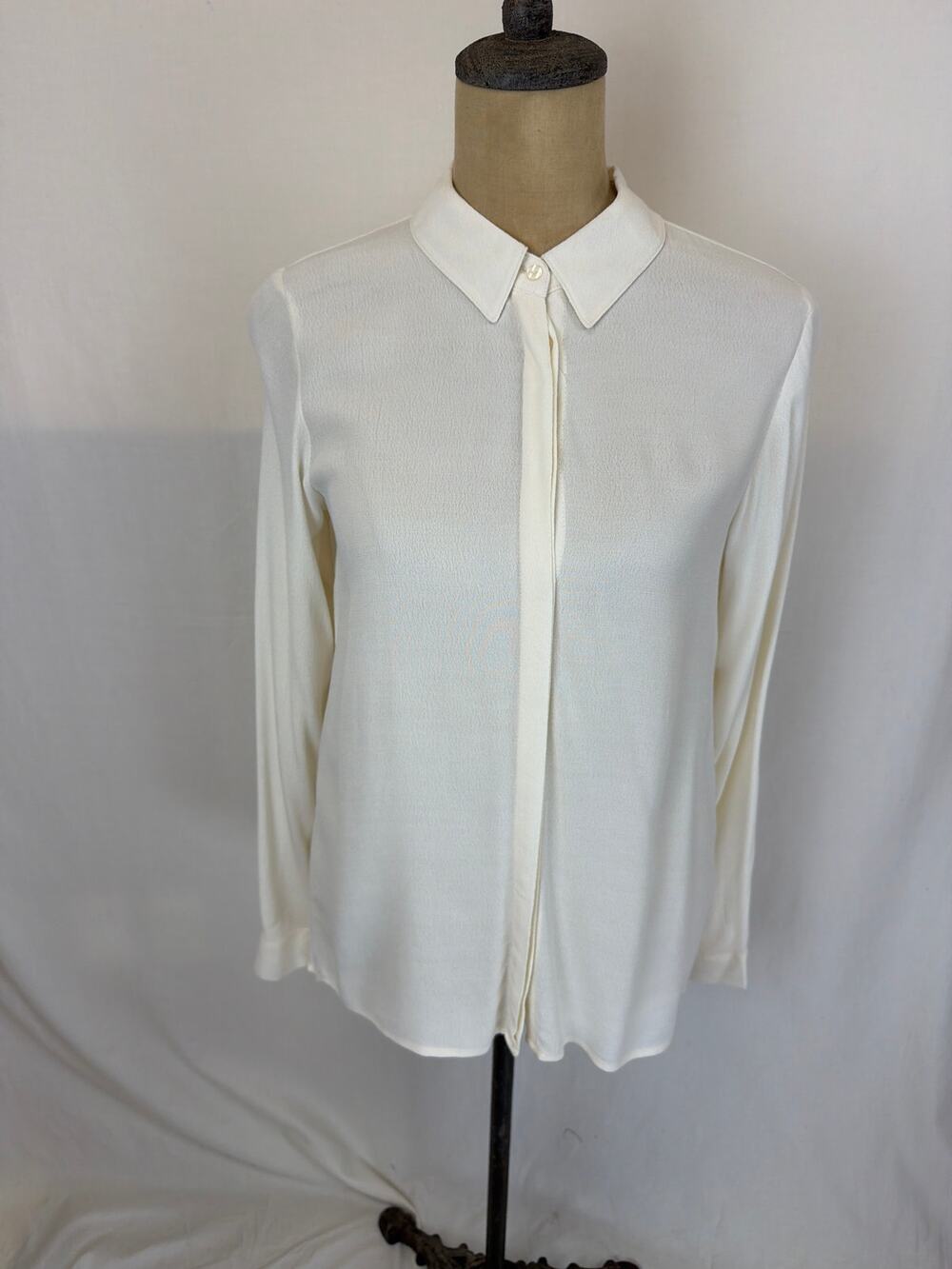 NWT Soya Concept Viscose Crepe Cream Blouse XSmall #0519